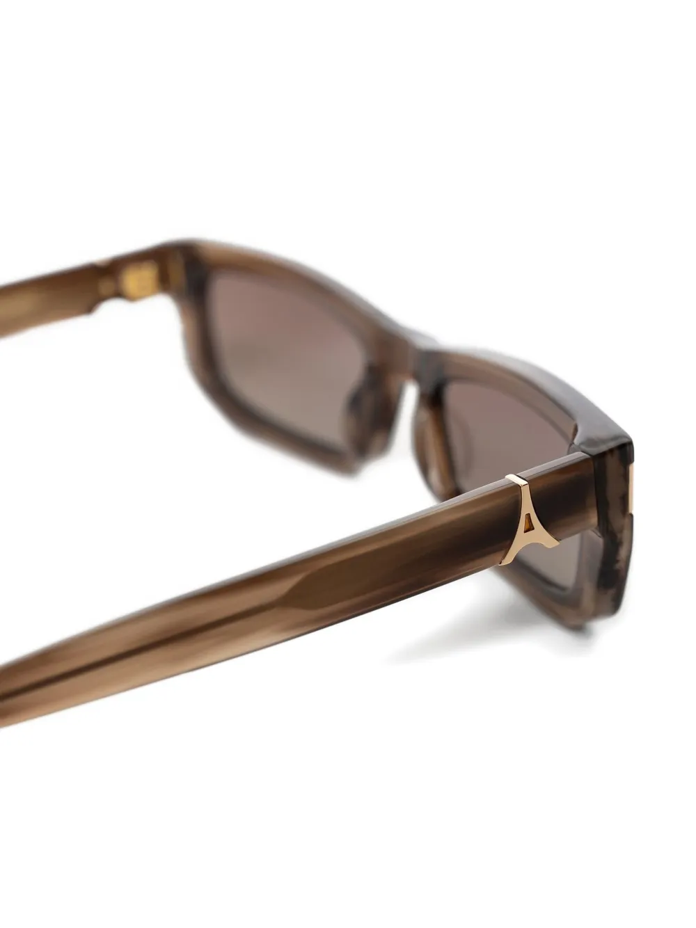 Manière De Voir Milan rectangle-frame sunglasses Bruin