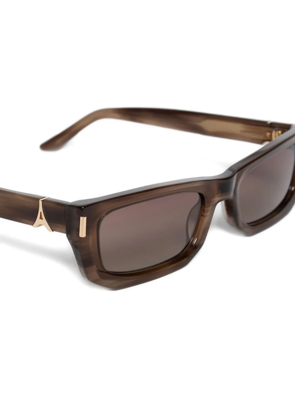 Manière De Voir Milan rectangle-frame sunglasses Bruin