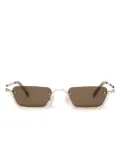 Manière De Voir Sacha rectangular frameless sunglasses - Gold