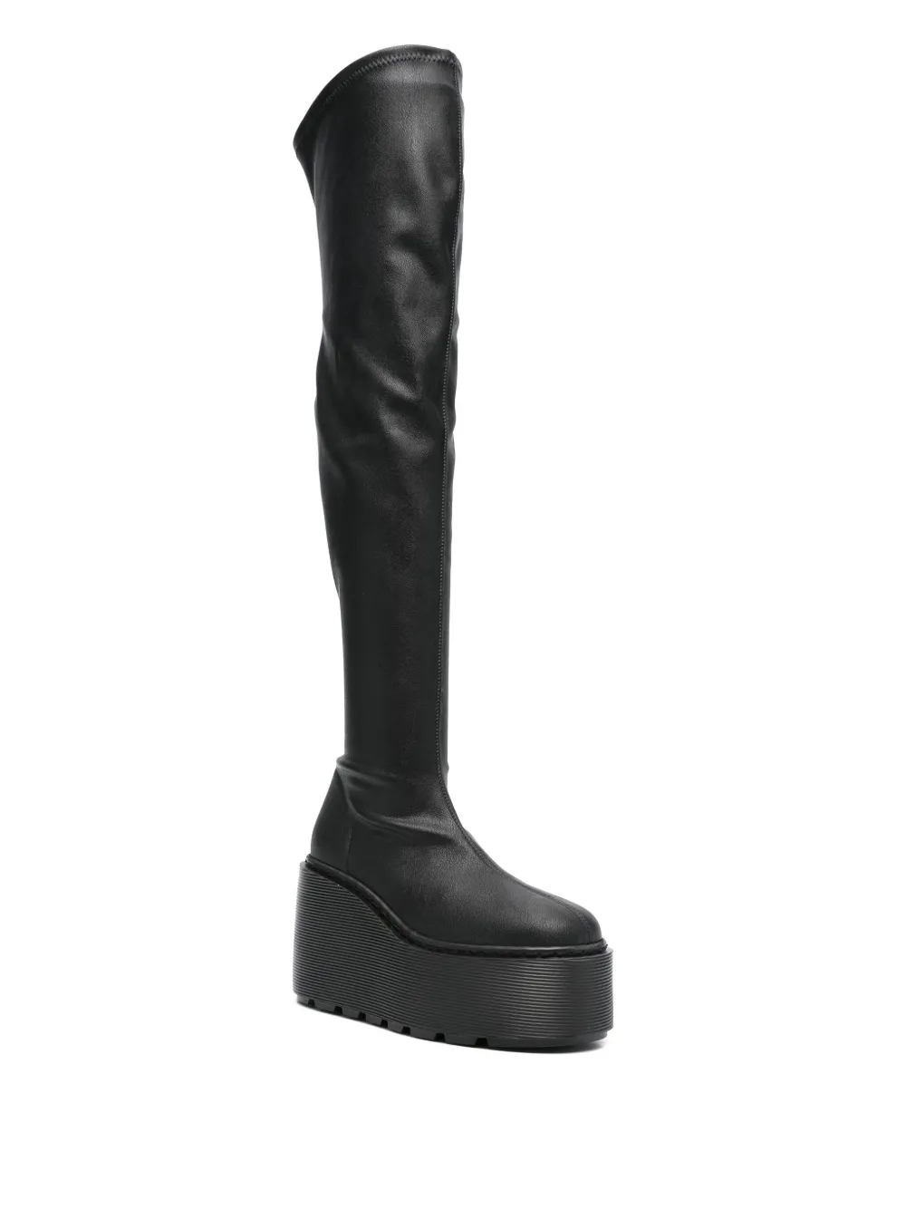 Vic Matie 100mm calf-leather platform boots Black