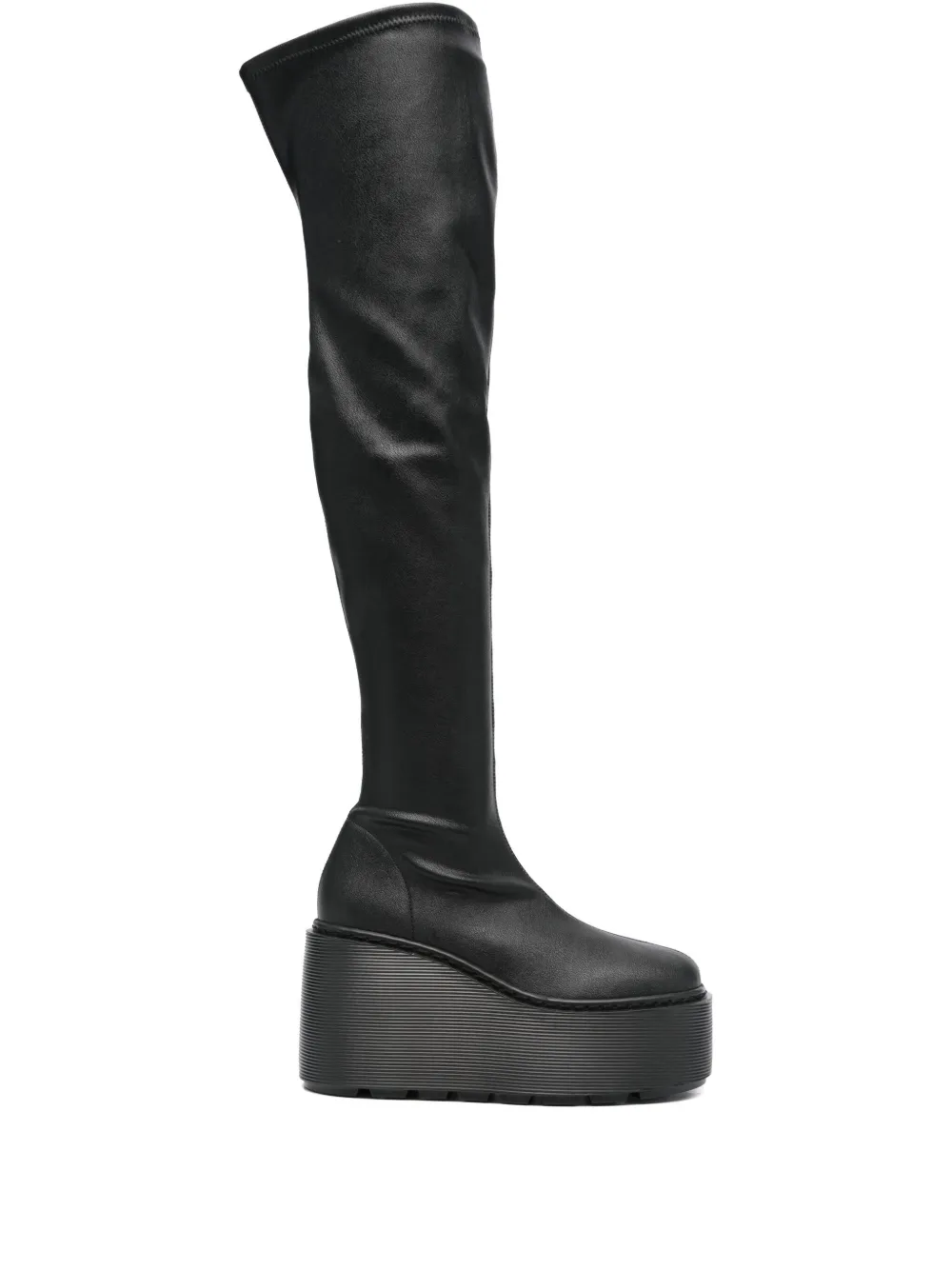 Vic Matie 100mm calf-leather platform boots Black