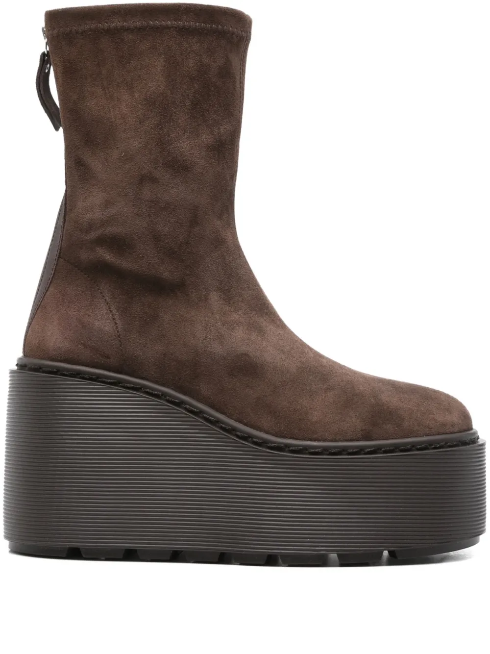 Vic Matie Donna Suede Platform Boots In Brown