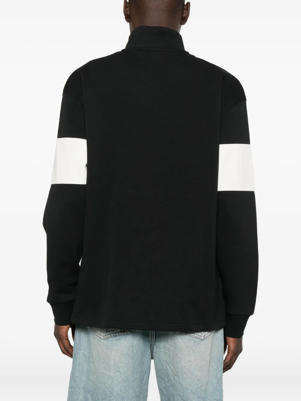 Nike Sweater met halve rits en vlakken Zwart