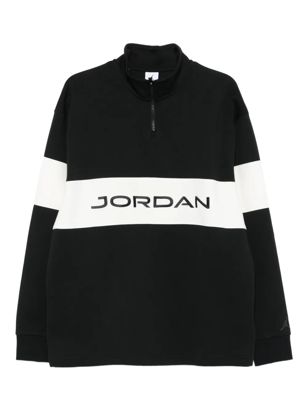 Nike Sweater met halve rits en vlakken Zwart