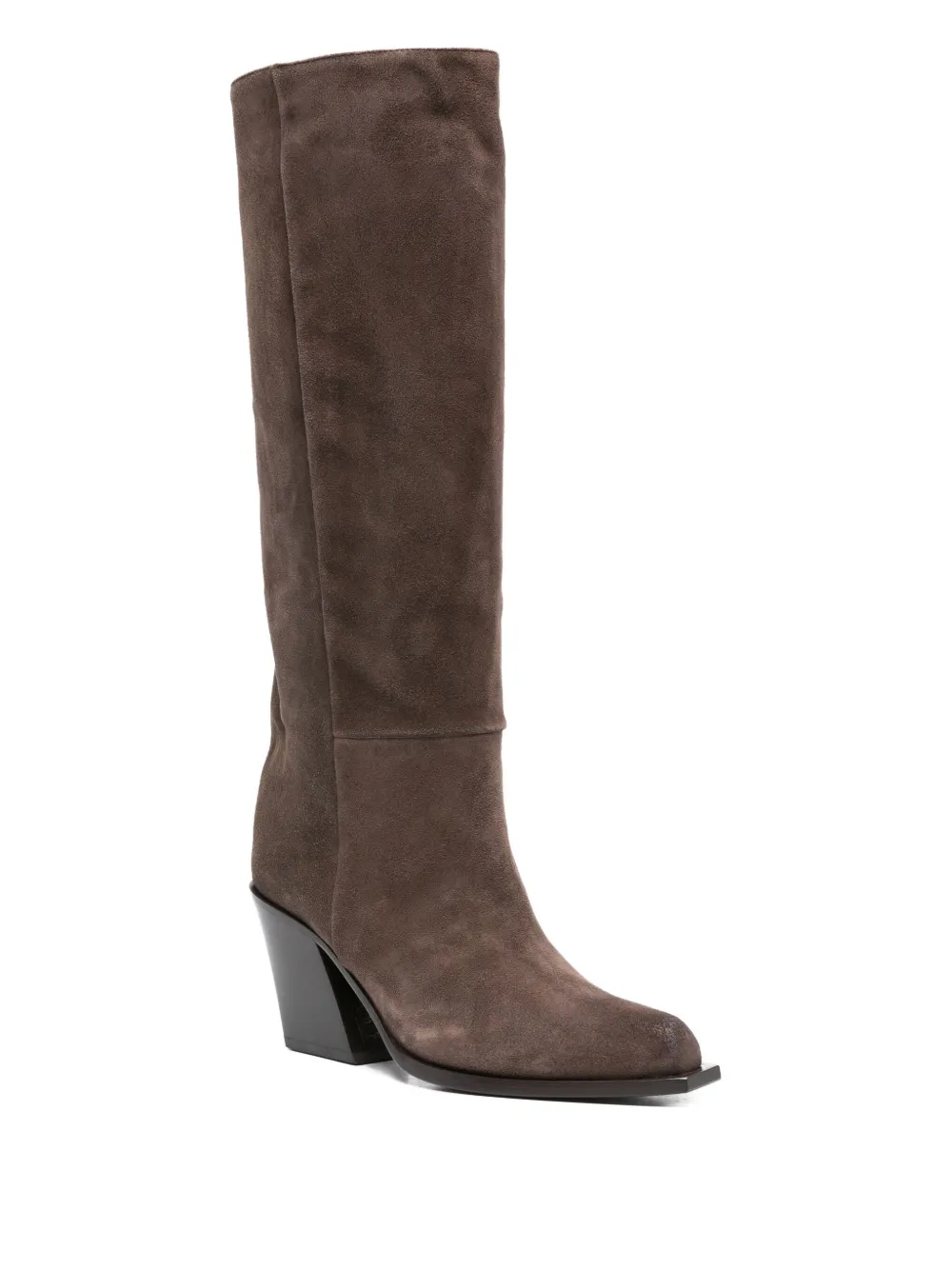 Vic Matie 80mm calf-suede pointed-toe boots Grey