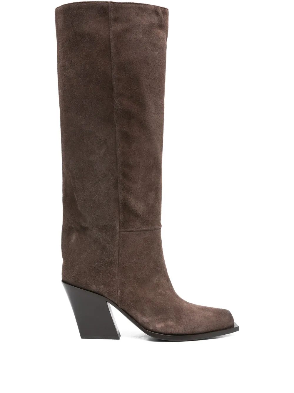 Vic Matie 80mm calf-suede pointed-toe boots Grey