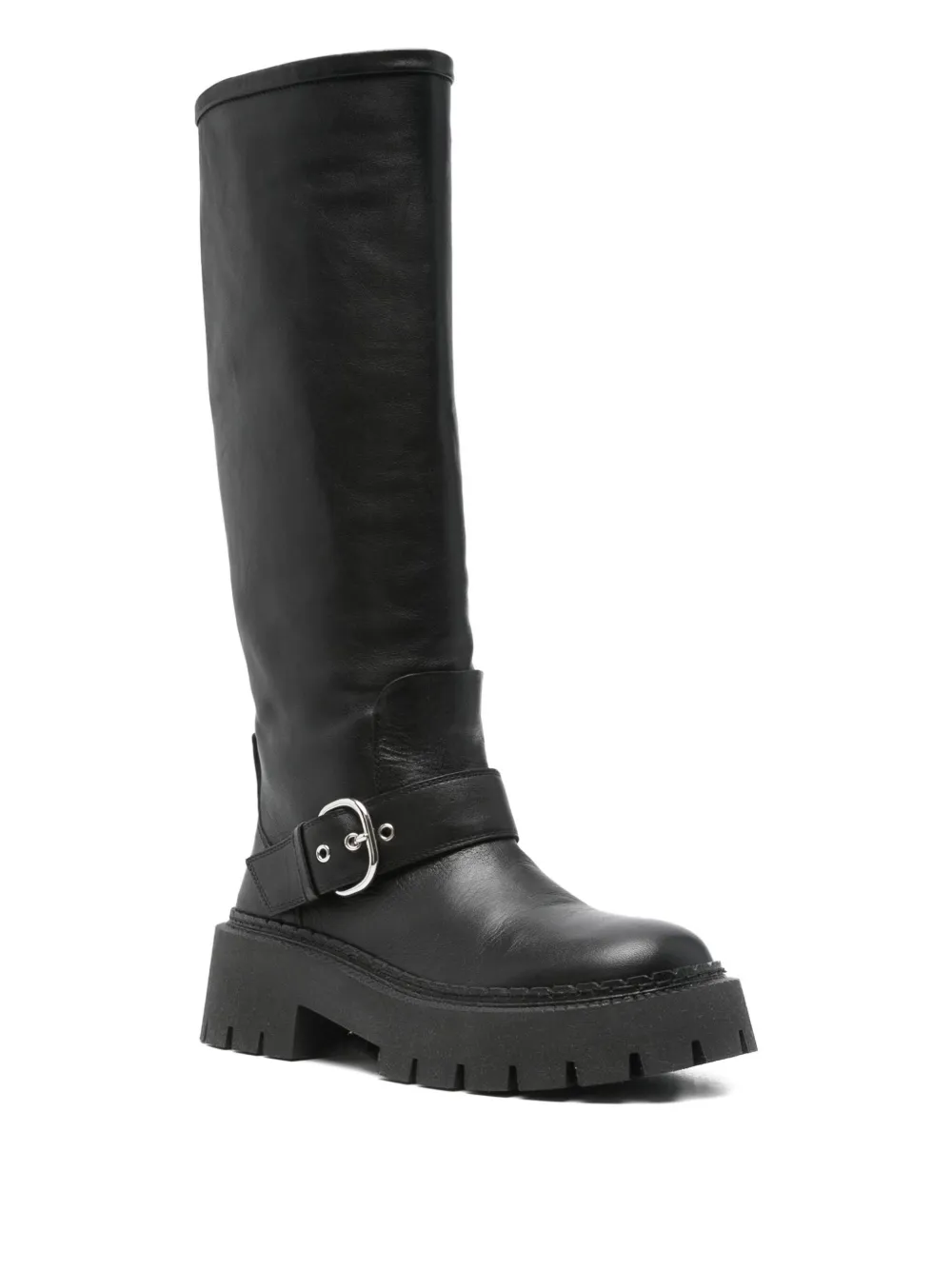 Vic Matie buckle-fastening knee-high boots Black