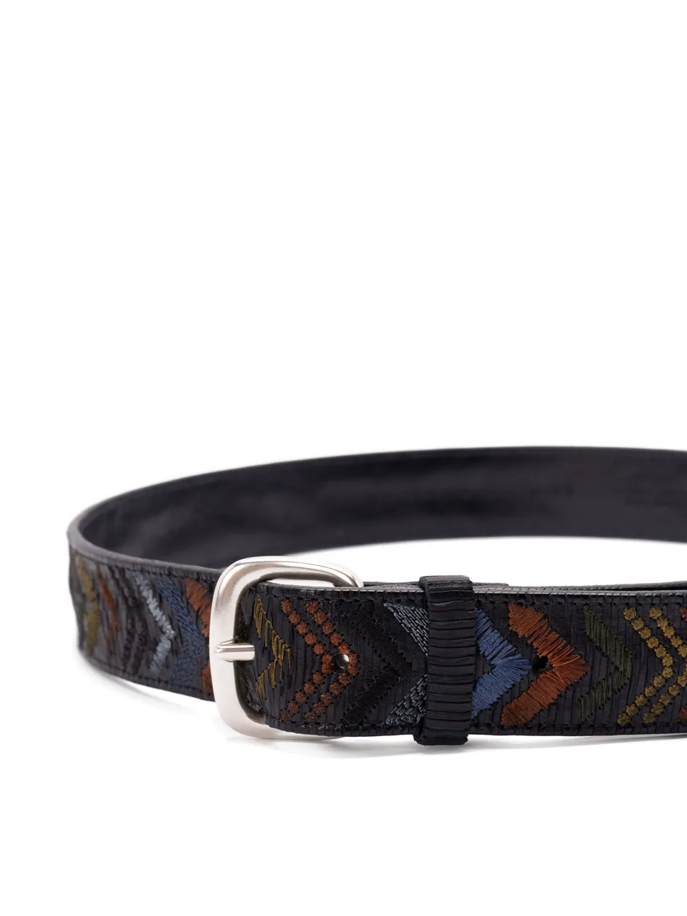 Orciani Leren riem Zwart