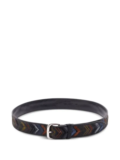 Orciani embroidered leather belt
