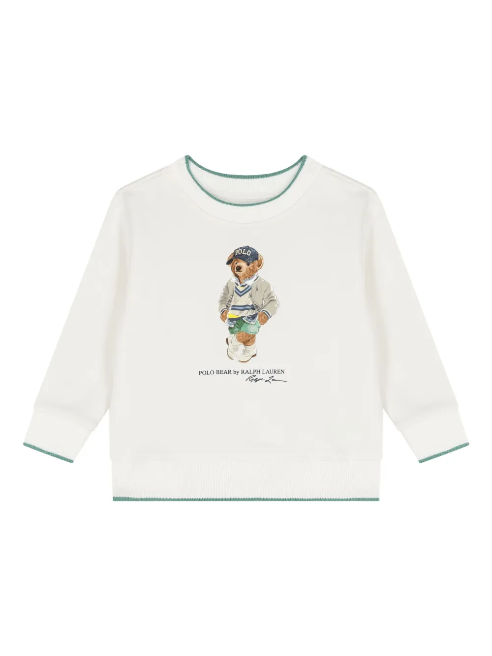 POLO RALPH LAUREN KIDS Sweater met teddybeerprint Beige