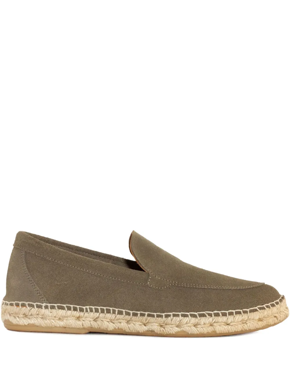 ABARCA jute-sole suede loafers Green