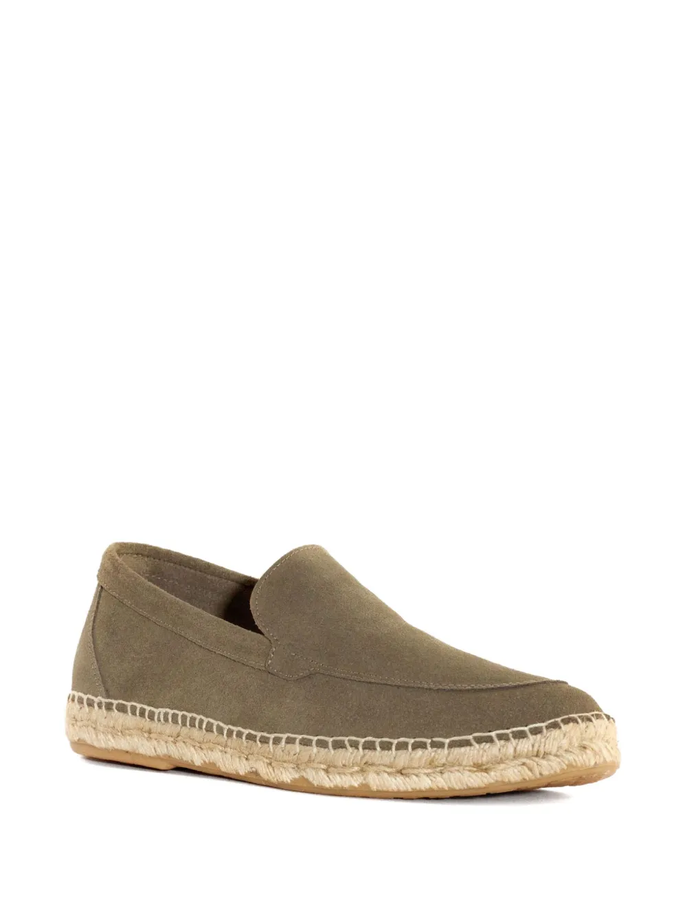 ABARCA jute-sole suede loafers Green