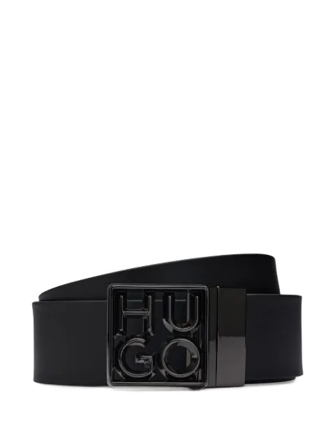 BOSS logo-plaque reversible leather belt