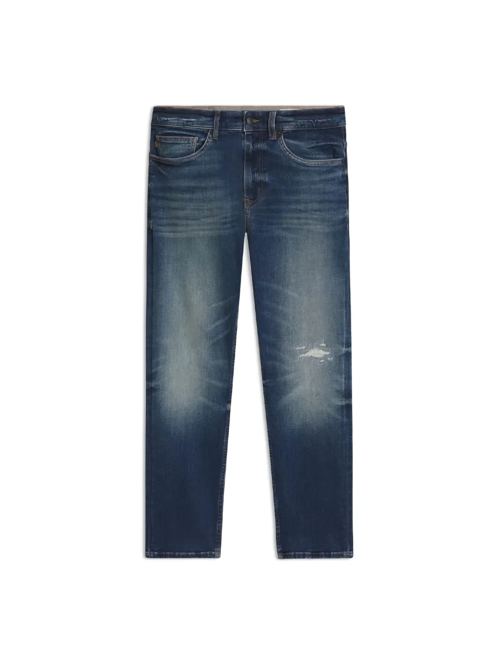 BOSS Jeans met gerafeld detail Blauw