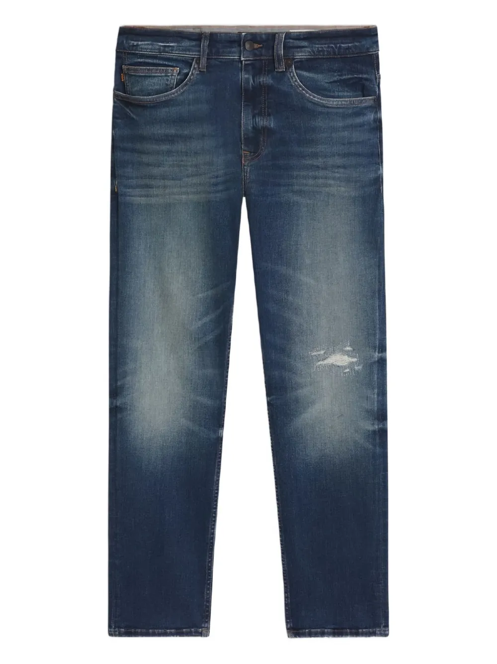 BOSS distressed detail jeans Blauw