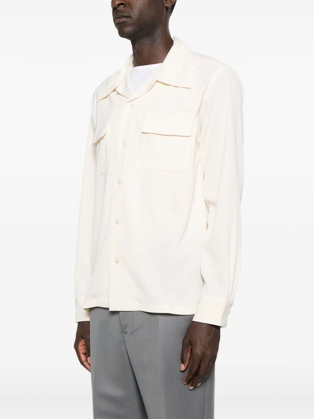  Second/layer Double-pocket Long-sleeve Shirt - Neutrals 