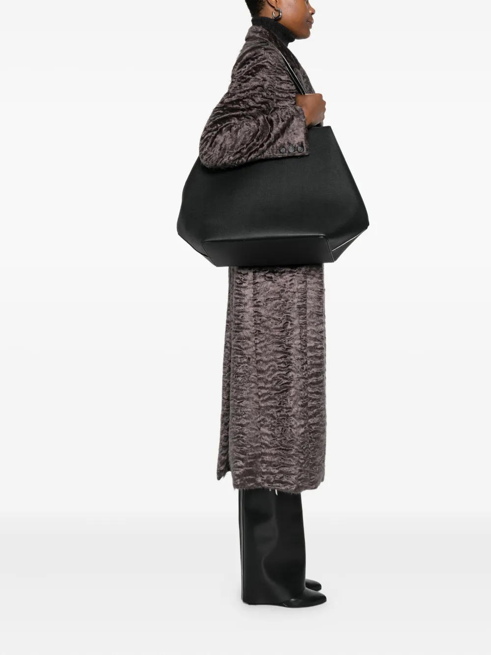 Valextra Leren shopper - Zwart
