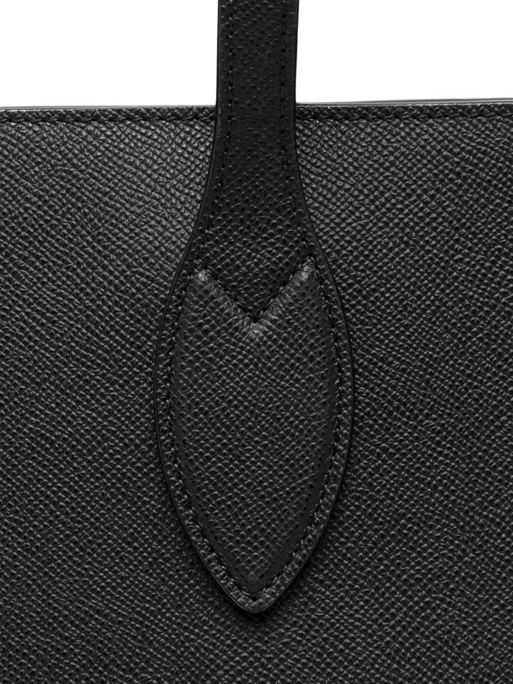 Valextra Large Vivi Leather Tote Bag In Black