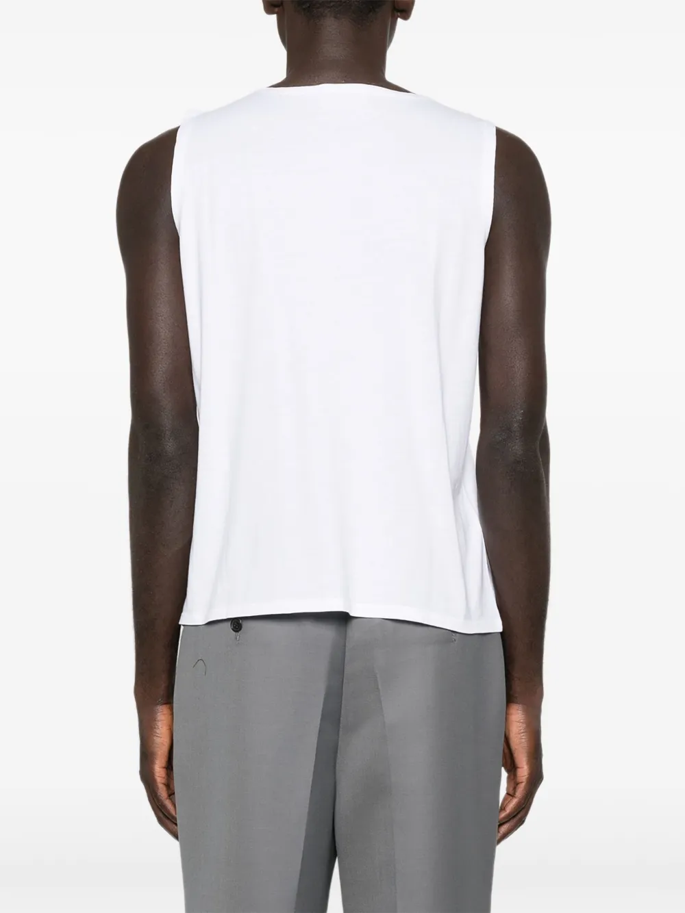 Second Layer Tanktop met logo Wit