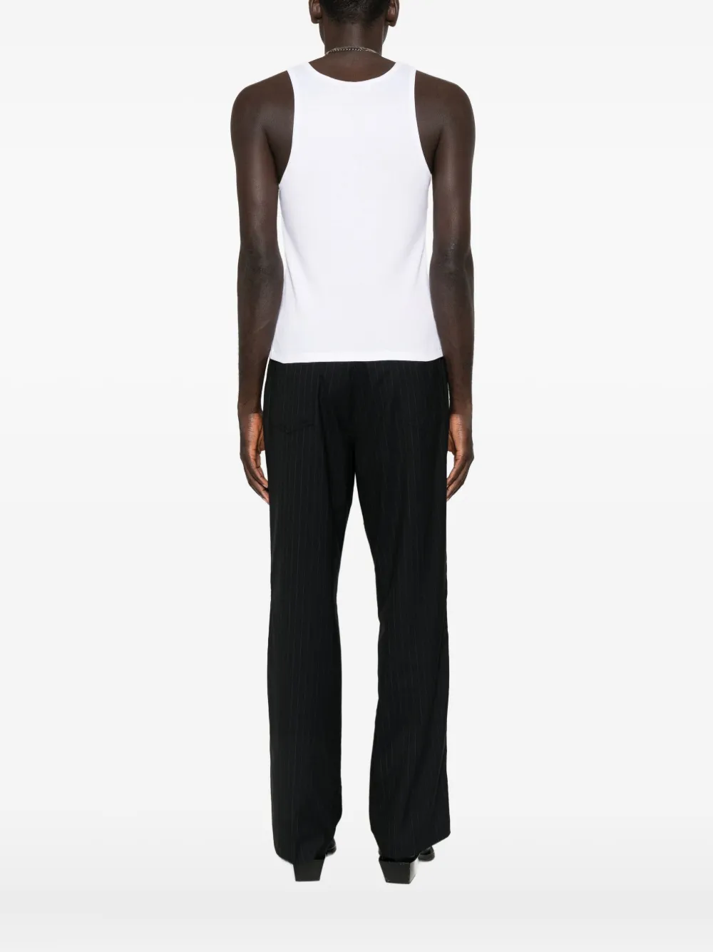 Second / Layer Ribbed-cotton Tank Top In White
