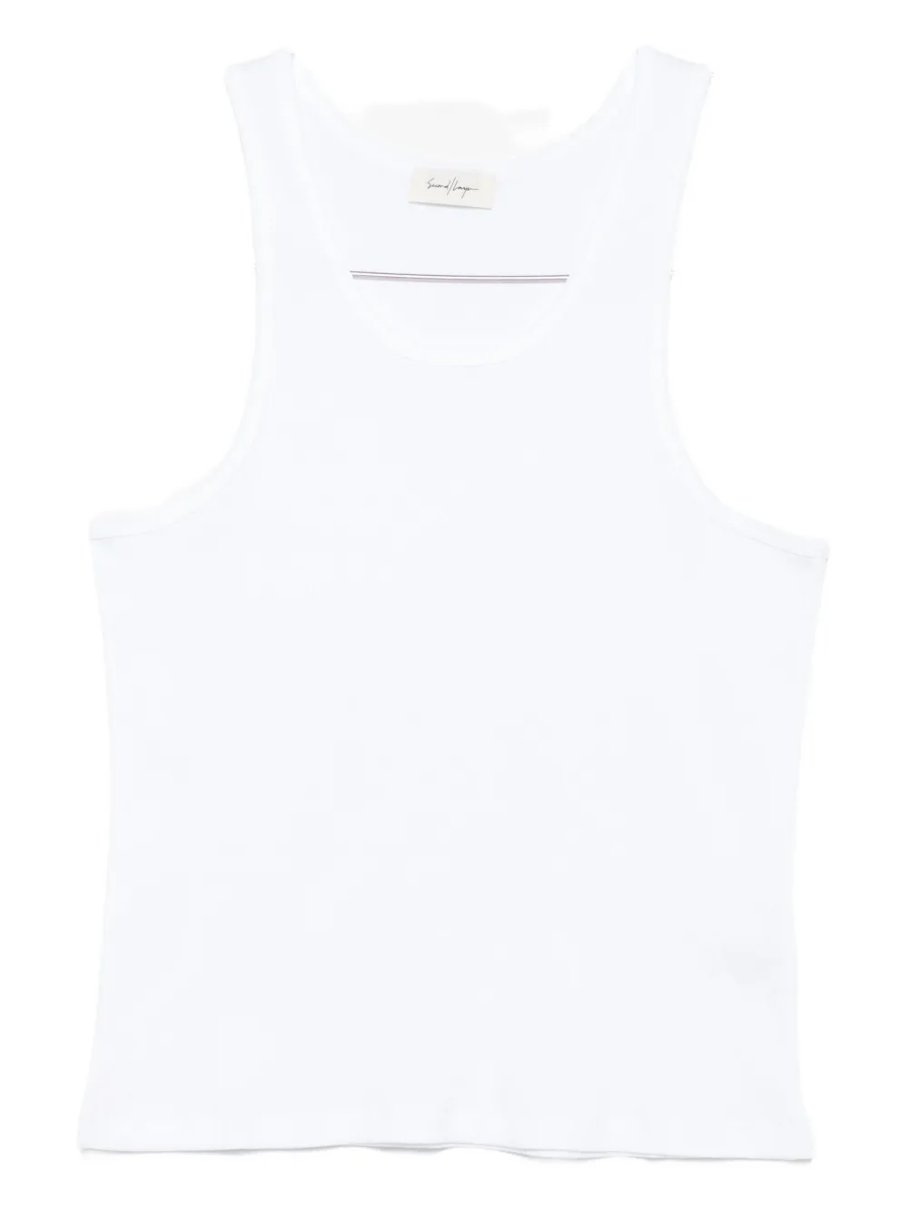 Second / Layer Ribbed-cotton Tank Top In White