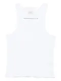Second/Layer ribbed-cotton tank top - White