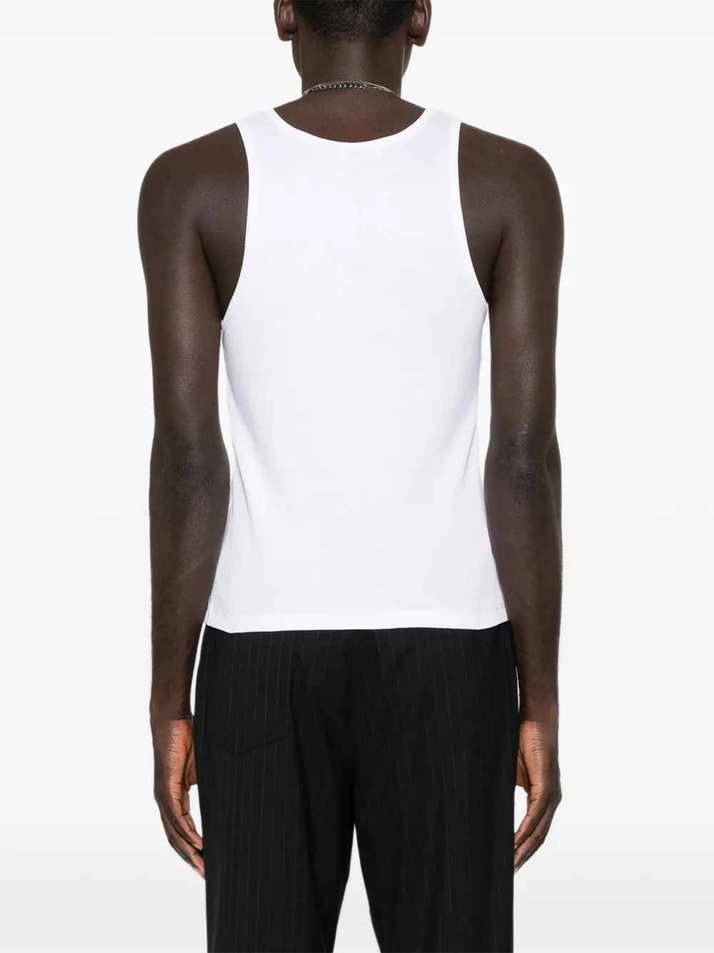  Second/layer Ribbed-cotton Tank Top - White 