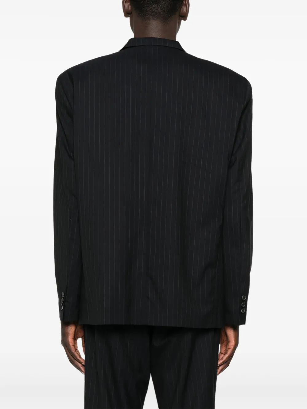 Second Layer Blazer met krijtstreep en drie knopen Grijs