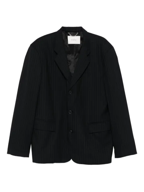 Second/Layer pinstripe three-button blazer