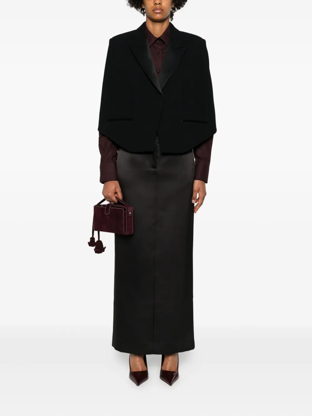 KHAITE satin-lapel cropped jacket | Cropped Jackets | Image 2