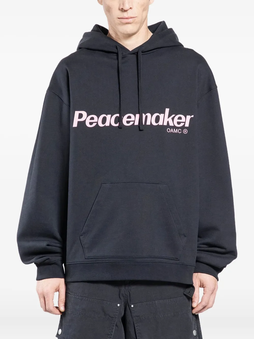 Peacemaker Oamc logo-print hoodie | Black | Image 1