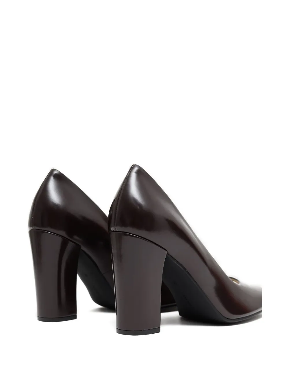 The Row Penelope Leather Pumps In Brown