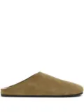 The Row suede flat mules - Green