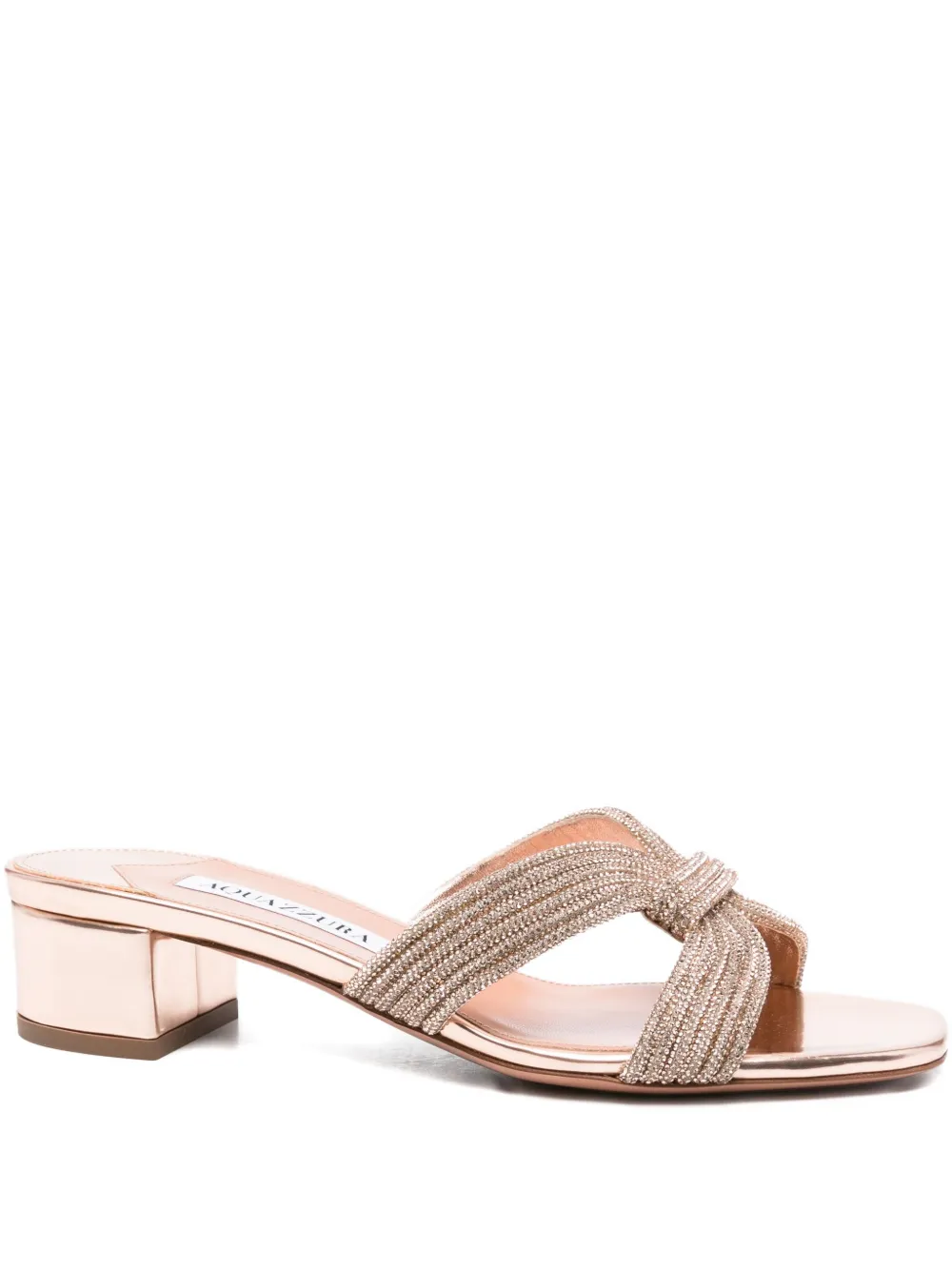 Aquazzura 40mm embellished low-heel sandals Pink