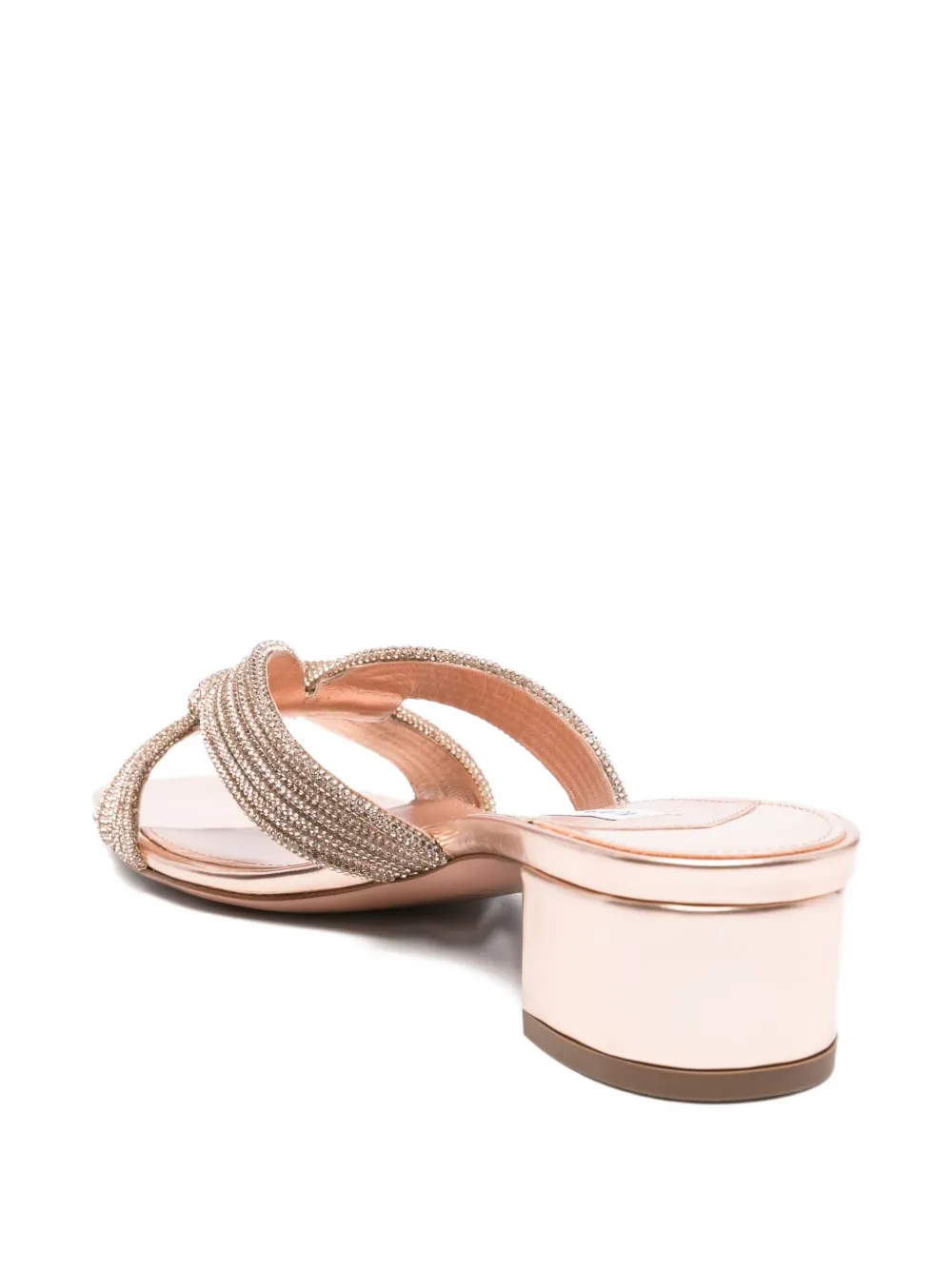 Aquazzura 40mm embellished low-heel sandals Pink