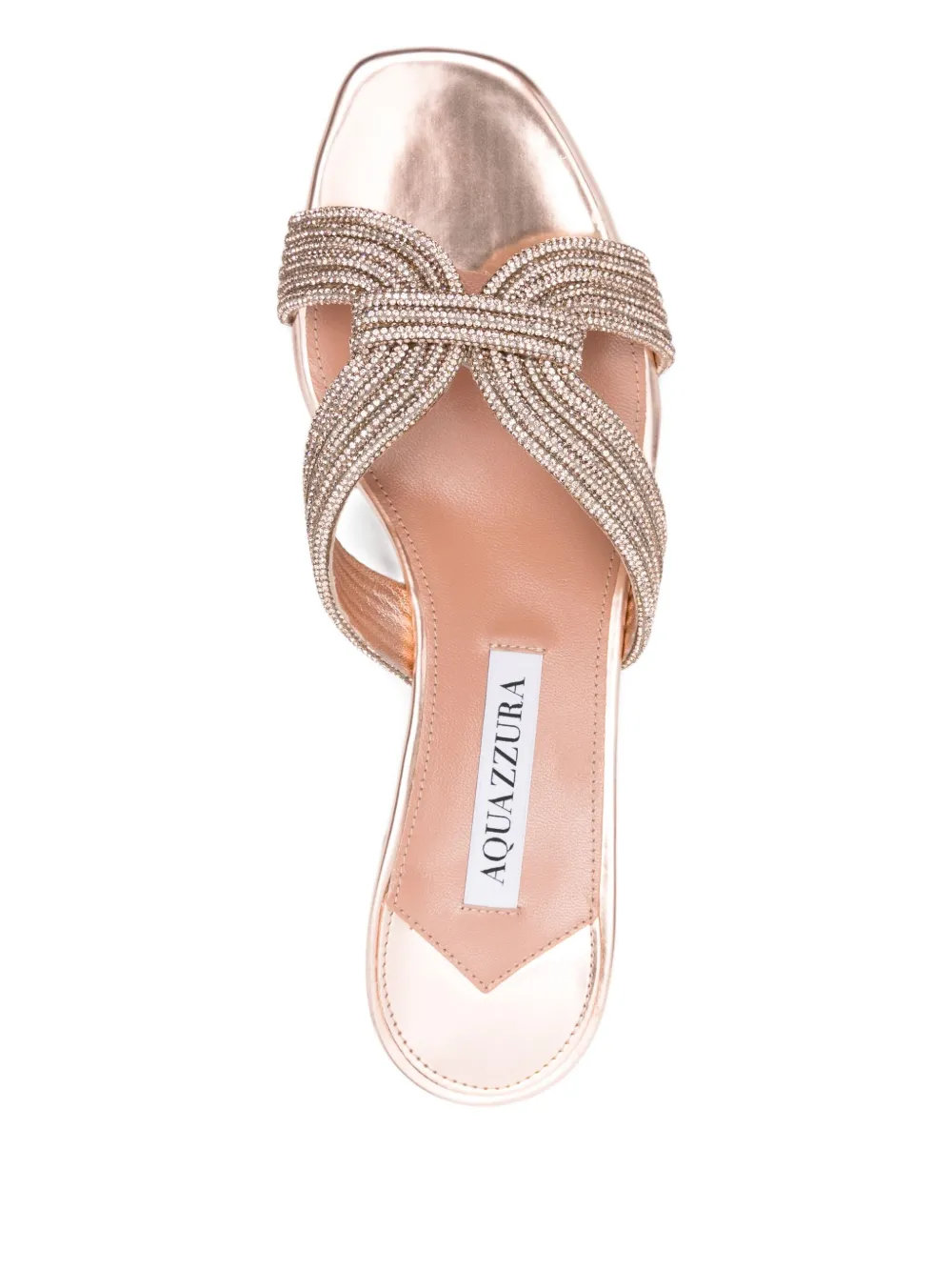 Aquazzura 40mm embellished low-heel sandals Pink
