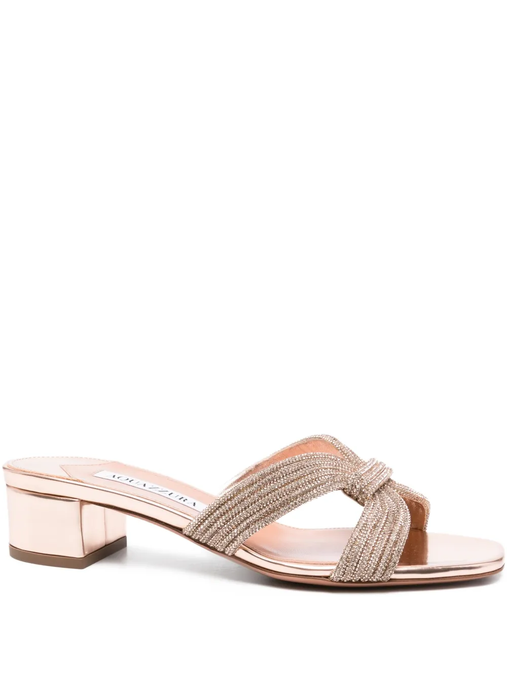 Aquazzura 40mm embellished low-heel sandals Pink