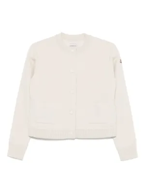 Moncler ウール カーディガン | ホワイト | FARFETCH JP