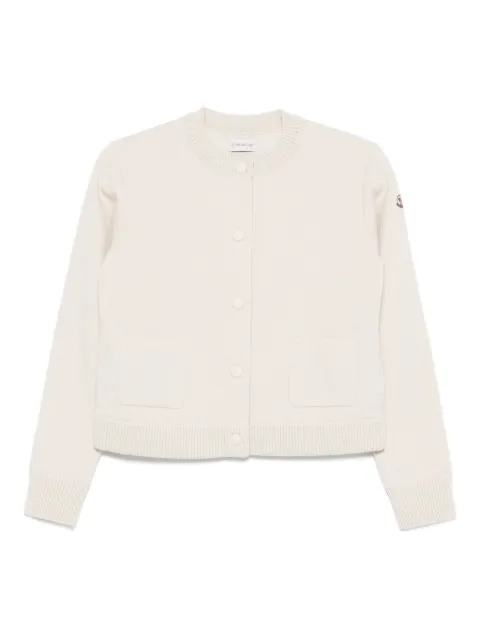 Moncler — patch-logo button-fastening cardigan