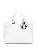 Christian Dior Pre-Owned 2005 Large Lambskin Cannage Lady Dior satchel - White