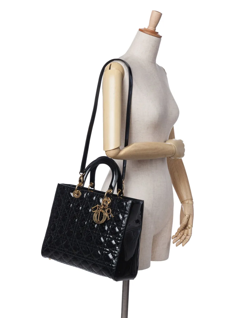Christian Dior Pre-Owned 2011 Large Patent Cannage Lady Dior satchel | Pre-Owned | Image 2