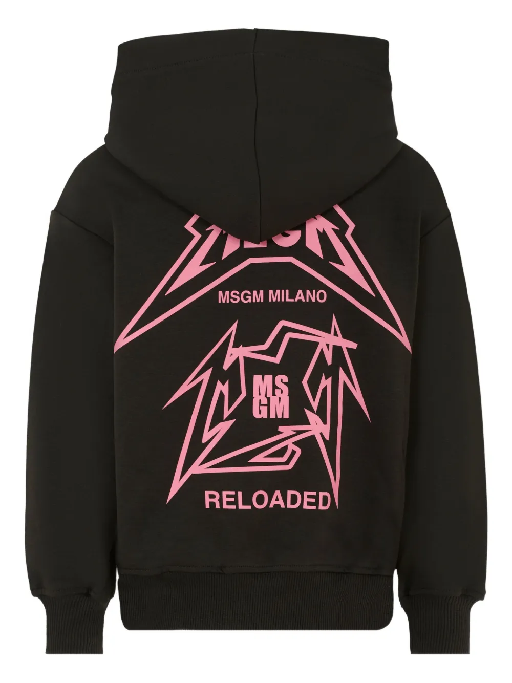 MSGM Kids Hoodie met print Zwart