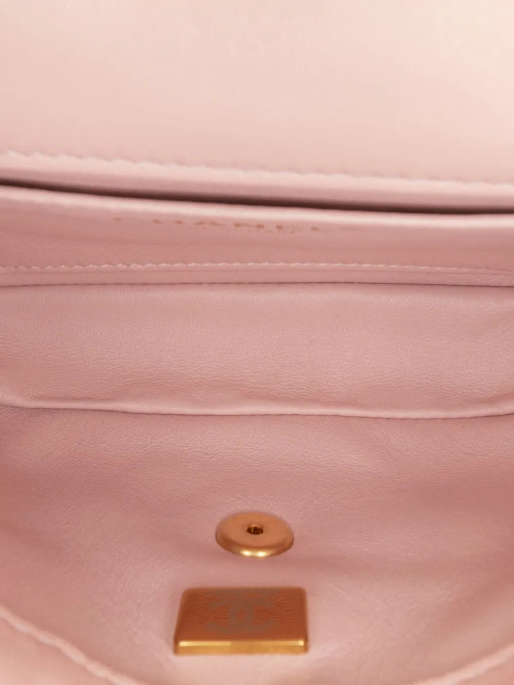 Pre-owned Chanel 2021-2024 Mini Quilted Lambskin Heart Charms Flap Crossbody Bag