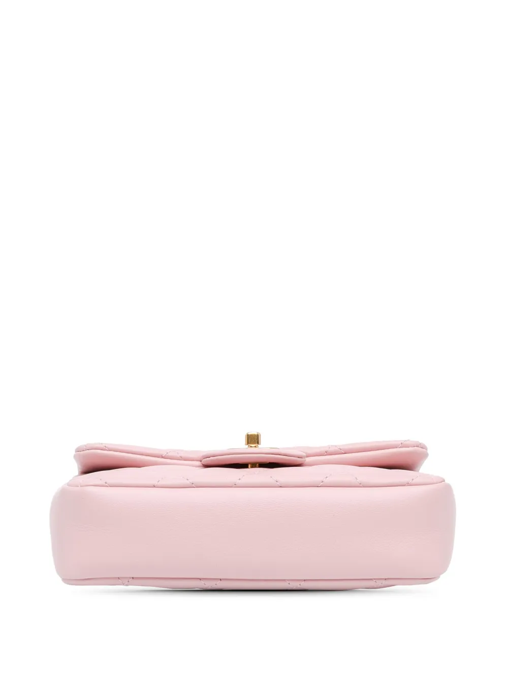 Pre-owned Chanel 2021-2024 Mini Quilted Lambskin Heart Charms Flap Crossbody Bag