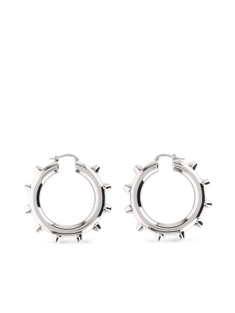 Jil Sander spike-embellished hoop earrings - シルバートーン Jil Sander spike-embellished hoop earrings - シルバートーン