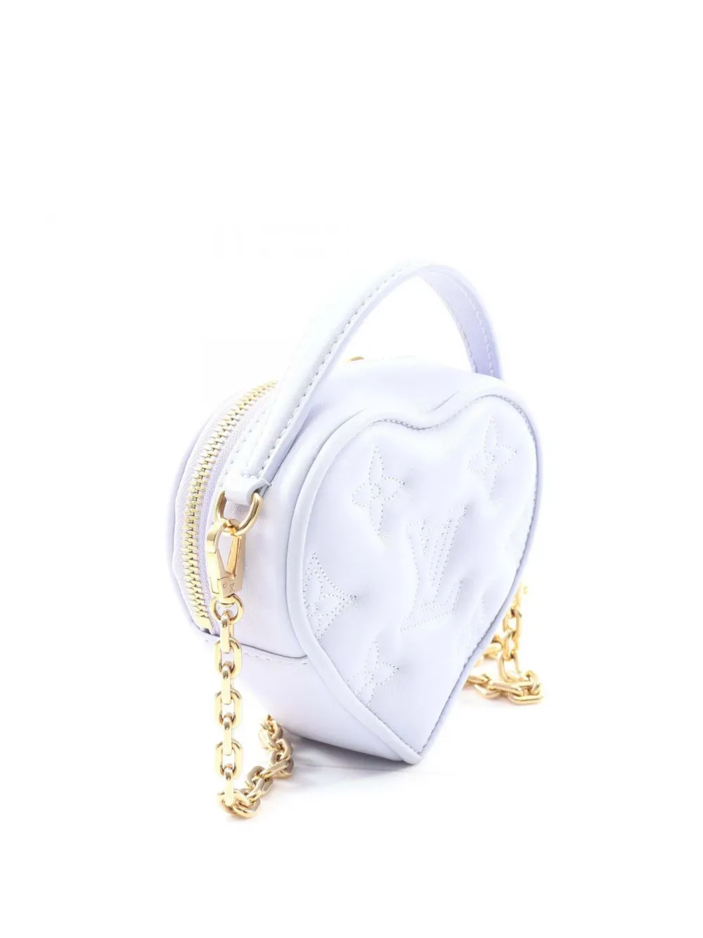Pre-owned Louis Vuitton 2021-2025 Monogram Embroidered Pop My Heart Pouch Satchel