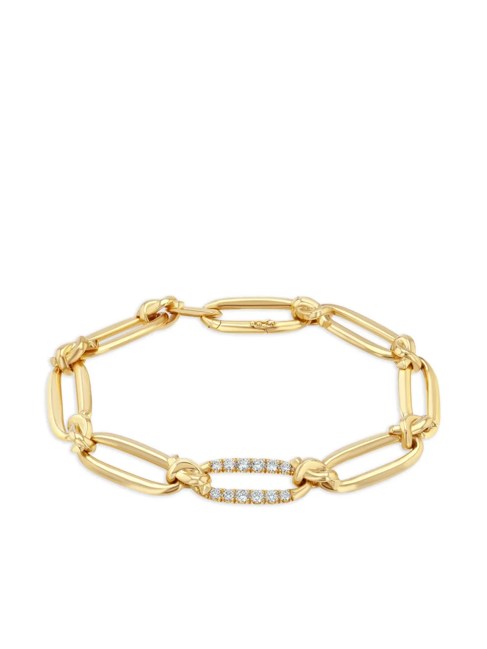Lizzie Mandler Fine Jewelry Bracciale Knot in oro giallo 18 carati con diamanti