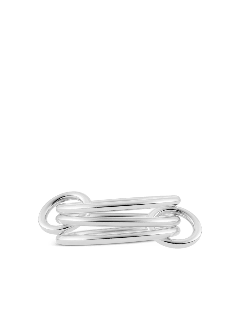 Spinelli Kilcollin Sterling Silver Solarium 3-link Ring In Metallic