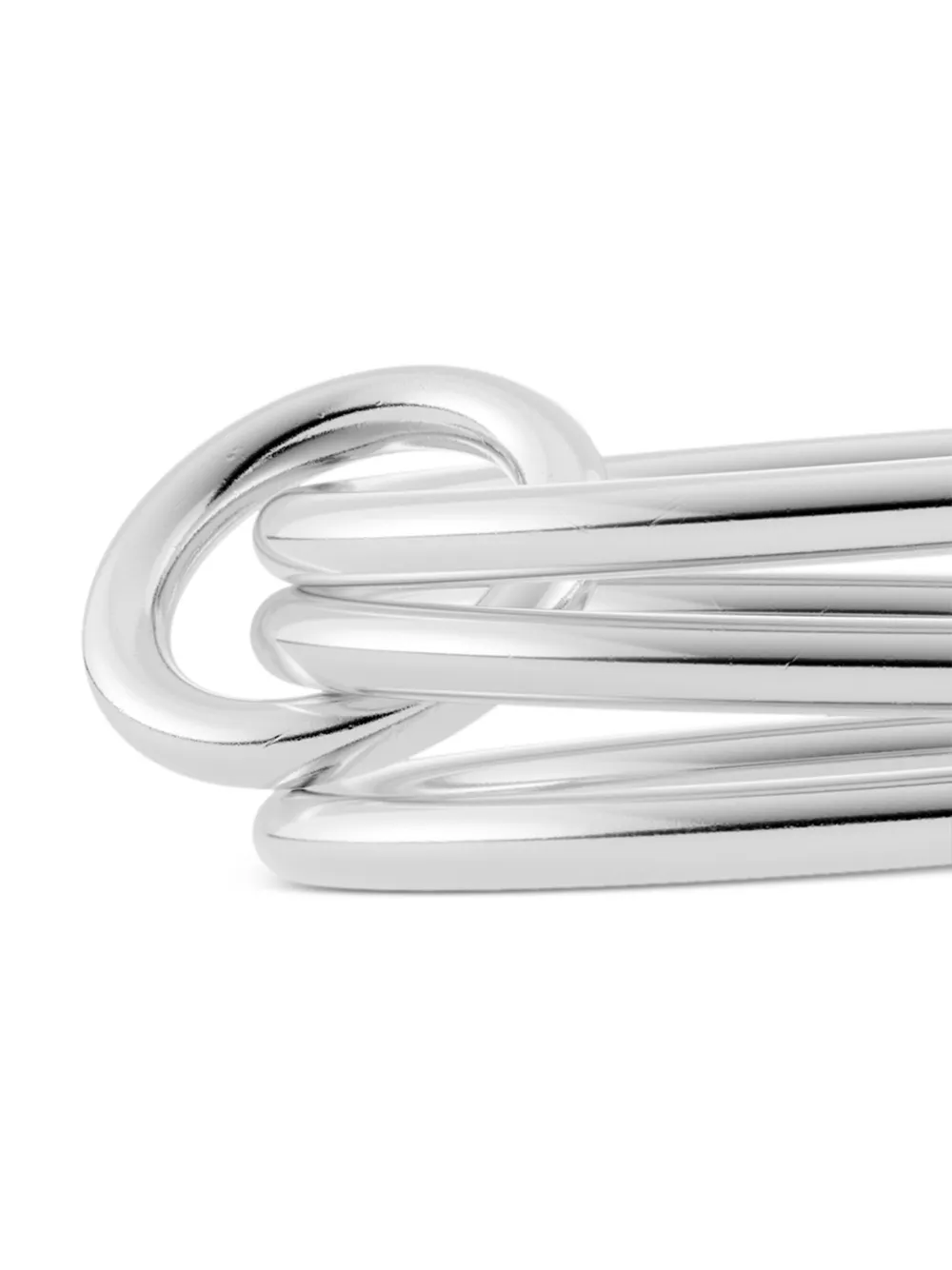 Spinelli Kilcollin Sterling Silver Solarium 3-link Ring In Metallic
