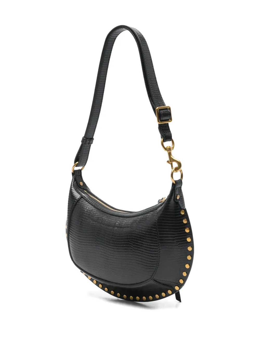 Oskan Lizard-Effect Studded Shoulder Bag